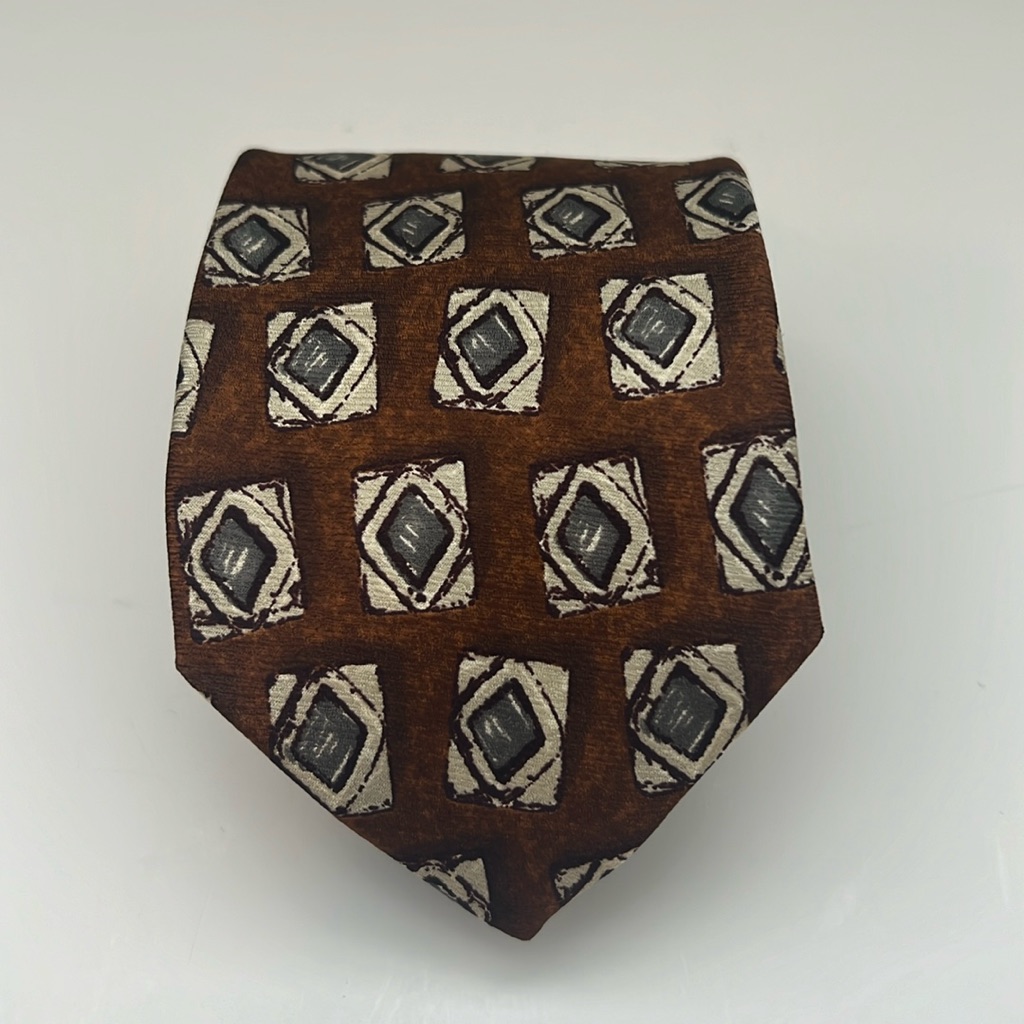 Nwot 100% Silk Handmade Brown Tie